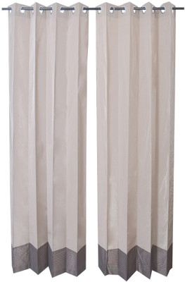 

MABA 215 cm (7 ft) Polyester Door Curtain (Pack Of 2)(Plain, Beige)