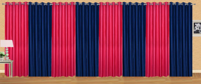 

Ville Style 275 cm (9 ft) Polyester Long Door Curtain (Pack Of 8)(Solid, Pink, Purple)