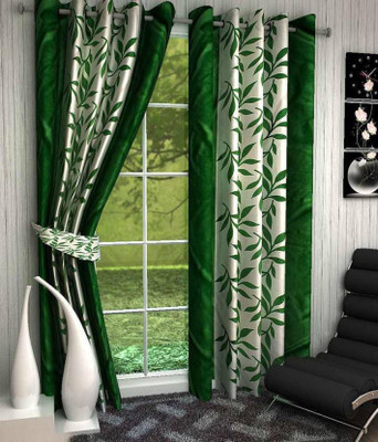 

Abhi Decor 213 cm (7 ft) Polyester Door Curtain (Pack Of 2)(Printed, Green)