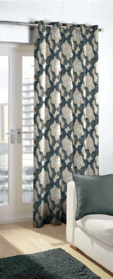 

Skipper 214 cm (7 ft) Blends Door Curtain Single Curtain(Abstract, Blue & Grey)