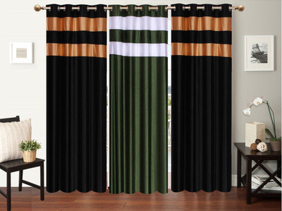

Furnishing Zone 152 cm (5 ft) Polyester Window Curtain (Pack Of 3)(Plain, Multicolor)
