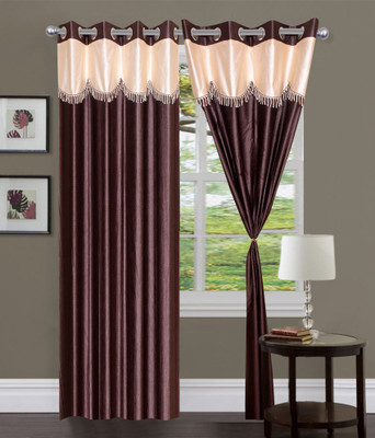 

JT International 213.36 cm (7 ft) Polyester Door Curtain (Pack Of 2)(Striped, Multicolor)