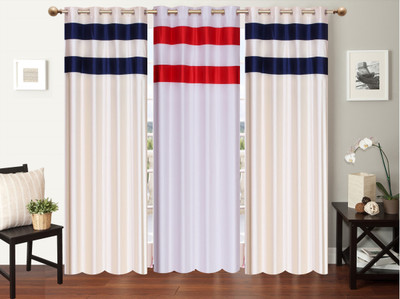 

Furnishing Zone 213 cm (7 ft) Polyester Door Curtain (Pack Of 3)(Plain, Multicolor)