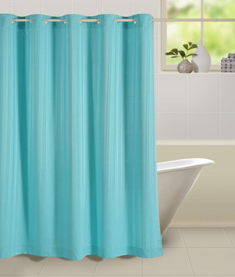 

Swayam 200 cm (7 ft) Polyester Shower Curtain Single Curtain(Solid, Blue)