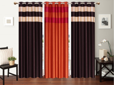 

Furnishing Zone 274 cm (9 ft) Polyester Long Door Curtain (Pack Of 3)(Plain, Multicolor)