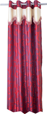 

Trendy Home 152 cm (5 ft) Polyester Window Curtain Single Curtain(Printed, Maroon)