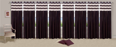 

Ville Style 214 cm (7 ft) Polyester Door Curtain (Pack Of 8)(Solid, Brown)
