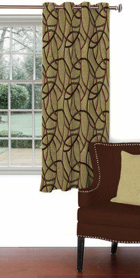 

Skipper 153 cm (5 ft) Blends Window Curtain Single Curtain(Geometric, Maroon)