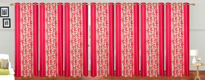 

Ville Style 214 cm (7 ft) Polyester Door Curtain (Pack Of 7)(Floral, Pink)