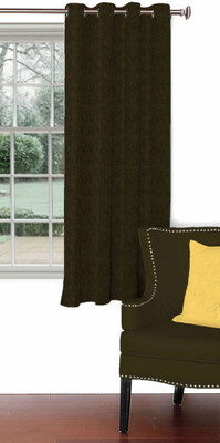 

Skipper 153 cm (5 ft) Blends Window Curtain Single Curtain(Self Design, Dk Brown)