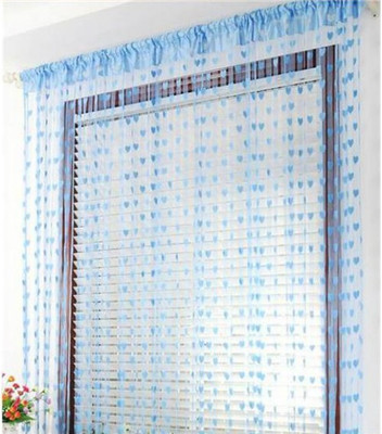 

Elsker 205 cm (7 ft) Polyester Door Curtain (Pack Of 2)(Self Design, Blue)