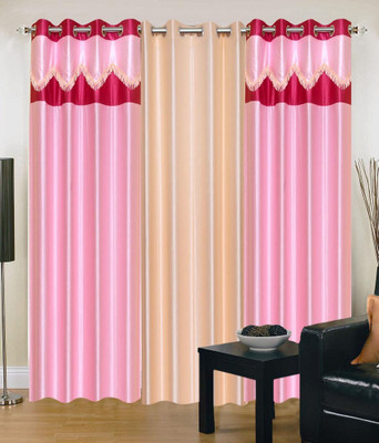 

JT International 213.36 cm (7 ft) Polyester Door Curtain (Pack Of 2)(Geometric, Multicolor)