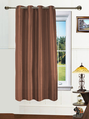 13% OFF on Dekor World 150 cm (5 ft) Polyester Window Curtain Single Curtain(Solid, Brown) 13% OFF on Dekor World 150 cm (5 ft) Polyester Window Curtain Single Curtain(Solid, Brown)