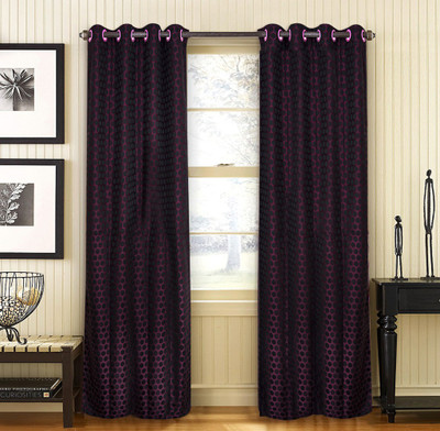 

Home Candy 212 cm (7 ft) Jacquard Door Curtain (Pack Of 2)(Geometric, Multicolor)