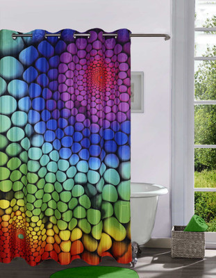 

Lushomes 208 cm (7 ft) Polyester Shower Curtain Single Curtain(Printed, Multicolor)