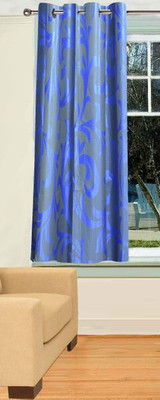 

Trendy Home 150 cm (5 ft) Polyester Window Curtain Single Curtain(Printed, Blue)