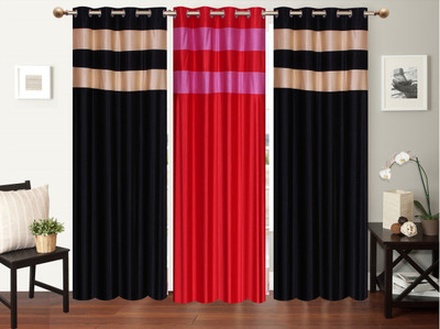 

Furnishing Zone 274 cm (9 ft) Polyester Long Door Curtain (Pack Of 3)(Plain, Multicolor)