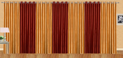 

Ville Style 275 cm (9 ft) Polyester Long Door Curtain (Pack Of 7)(Solid, Gold, Maroon)