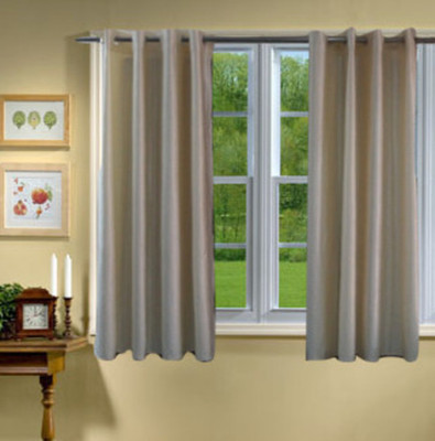 

Snuggle 150 cm (5 ft) Polyester Window Curtain (Pack Of 2)(Plain, White)