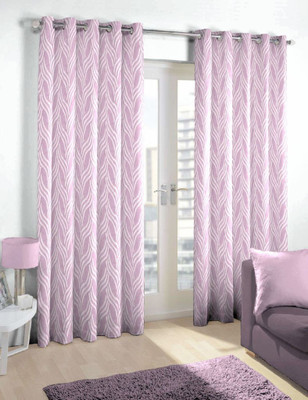 

Skipper 275 cm (9 ft) Blends Long Door Curtain Single Curtain(Abstract, Pink)