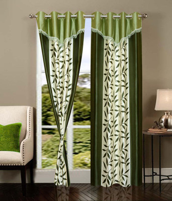 

JT International 213.36 cm (7 ft) Polyester Door Curtain (Pack Of 2)(Motif, Multicolor)