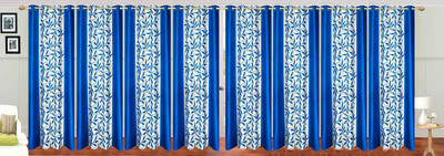 

Stella Creations 275 cm (9 ft) Polyester Long Door Curtain (Pack Of 8)(Printed, Light Blue)