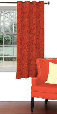

Skipper 153 cm (5 ft) Blends Window Curtain Single Curtain(Floral, Red)