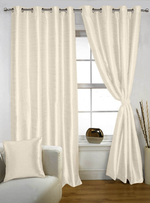 

Lushomes 228.6 cm (8 ft) Polyester Door Curtain Single Curtain(Plain, Off-White)