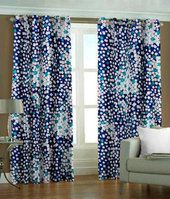 

Abhi Decor 213 cm (7 ft) Polyester Door Curtain (Pack Of 2)(Printed, Blue)
