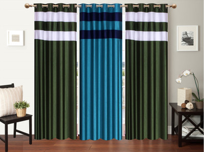 

Furnishing Zone 274 cm (9 ft) Polyester Long Door Curtain (Pack Of 3)(Plain, Multicolor)