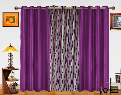 9% OFF on Dekor World 215 cm (7 ft) Polyester Door Curtain (Pack Of 3)(Geometric, Purple) 9% OFF on Dekor World 215 cm (7 ft) Polyester Door Curtain (Pack Of 3)(Geometric, Purple)