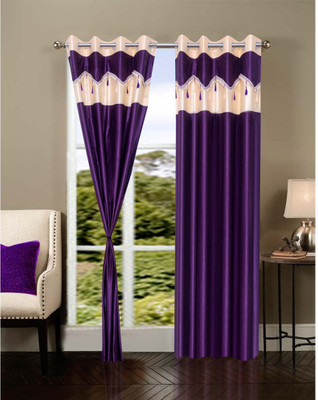 

JT International 213.36 cm (7 ft) Polyester Door Curtain (Pack Of 2)(Striped, Multicolor)