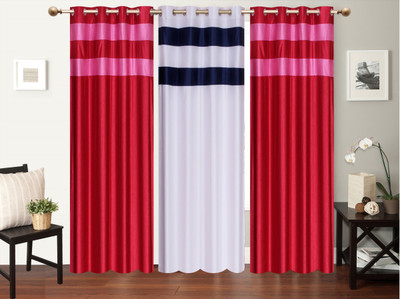 

Furnishing Zone 274 cm (9 ft) Polyester Long Door Curtain (Pack Of 3)(Plain, Multicolor)