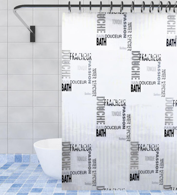 

Home Candy 180 cm (6 ft) PVC Shower Curtain Single Curtain(Printed, Multicolor)