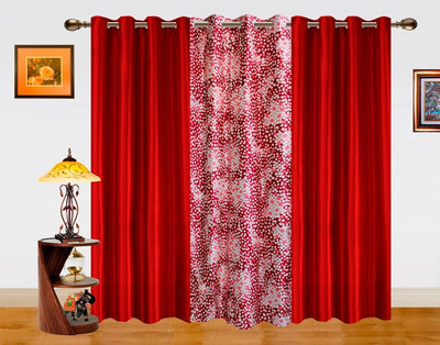 7% OFF on Dekor World 275 cm (9 ft) Polyester Long Door Curtain (Pack Of 3)(Geometric, Maroon) 7% OFF on Dekor World 275 cm (9 ft) Polyester Long Door Curtain (Pack Of 3)(Geometric, Maroon)