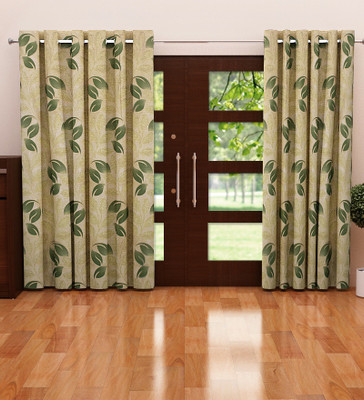 

Home Candy 212 cm (7 ft) Polyester Door Curtain (Pack Of 2)(Solid, Brown)