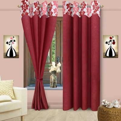 

Vorhang 270 cm (9 ft) Polyester Long Door Curtain Single Curtain(Solid, Maroon)