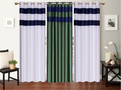 

Furnishing Zone 213 cm (7 ft) Polyester Door Curtain (Pack Of 3)(Plain, Multicolor)