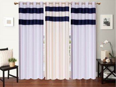 

Furnishing Zone 213 cm (7 ft) Polyester Door Curtain (Pack Of 3)(Plain, Multicolor)