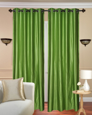 

Akshya 275 cm (9 ft) Polyester Long Door Curtain (Pack Of 2)(Plain, Green)
