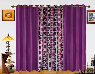 6% OFF on Dekor World 215 cm (7 ft) Polyester Door Curtain (Pack Of 3)(Geometric, Purple) 6% OFF on Dekor World 215 cm (7 ft) Polyester Door Curtain (Pack Of 3)(Geometric, Purple)