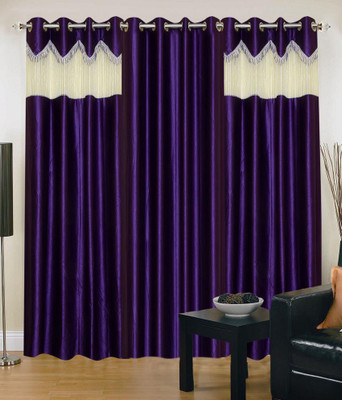 

JT International 213.36 cm (7 ft) Polyester Door Curtain (Pack Of 2)(Geometric, Multicolor)