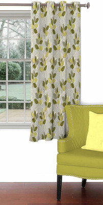 

Skipper 153 cm (5 ft) Blends Window Curtain Single Curtain(Floral, Lime Green)