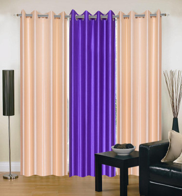 

Livingcreation 213 cm (7 ft) Polyester Door Curtain (Pack Of 3)(Plain, Multicolor)