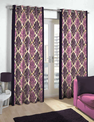 

Skipper 214 cm (7 ft) Polyester Door Curtain Single Curtain(Motif, Purple)