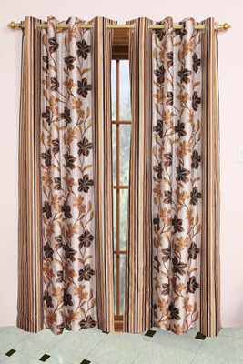 

Metro Living 268 cm (9 ft) Polyester Long Door Curtain (Pack Of 2)(Floral, Multicolor)