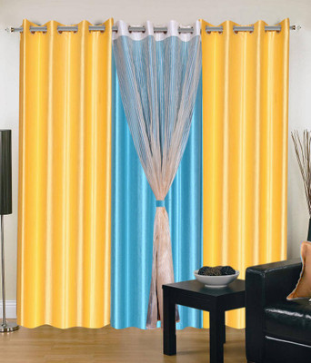 

JT International 213.36 cm (7 ft) Polyester Door Curtain (Pack Of 2)(Solid, Multicolor)
