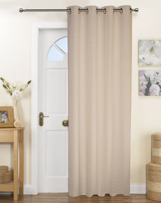 

Lushomes 275 cm (9 ft) Cotton Long Door Curtain Single Curtain(Embroidered, White)