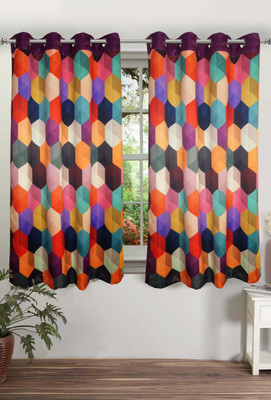 

Lushomes 152 cm (5 ft) Polyester Window Curtain Single Curtain(Printed, Multicolor)