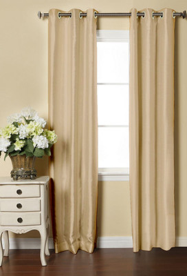 

Lushomes 230 cm (8 ft) Polyester Door Curtain (Pack Of 2)(Solid, Beige)